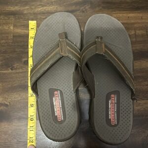 Skechers Men's Relaxed Fit-Reggae-Cobano leather Sandals  size 12